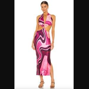 Farai London Gaia Long Dress Purple size XS